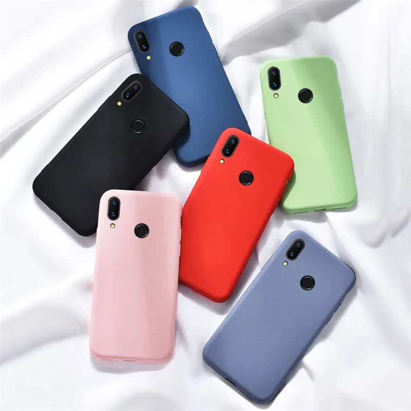 Liquid Silicone TPU Soft Cover For Huawei P8 P9 Lite Case on Honor 8 9 10 Lite 8A 8X Phone Cases Shockproof Coque Fundas