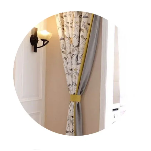 stitching curtain Лето, современный американский пасторальный стиль, тканевые шторы для гостиной, спальни, кабинета, имитация линии, занавески - Цвет: stitching curtain