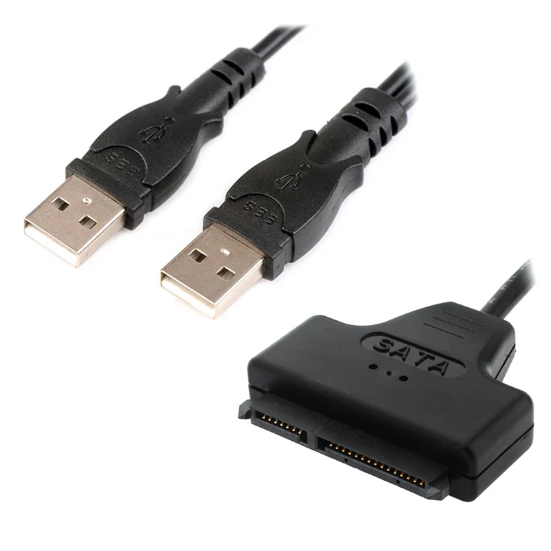 Кабель адаптер конвертер аксессуары для ноутбуков разъем Sata USB 2 0 на 3 SATA 15 + 7