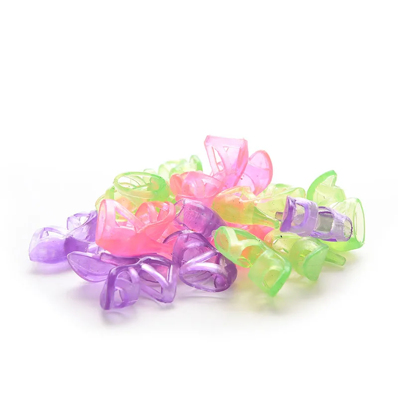 10 пар модных разноцветных туфель прозрачные Босоножки на каблуке для куклы