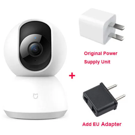 mijia camera add EU Xiaomi Mijia CCTV Smart IP 360 камера WiFi Pan-tilt ночное видение 360 Угол видео камера обнаружения движения Xioami Домашняя безопасность - Цветной: mijia camera add EU