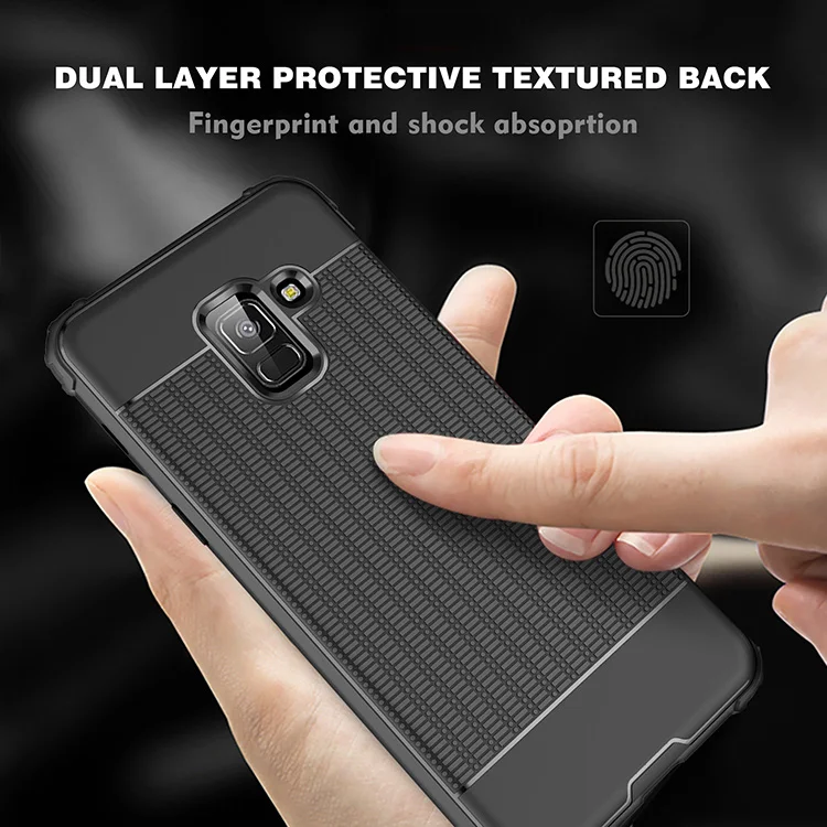 Чехол TPU с текстурой углеродного волокна для Samsung Galaxy A8 2018 SM-A530W SM-A530N, ультрапрочный ковер из силикона на телефон.