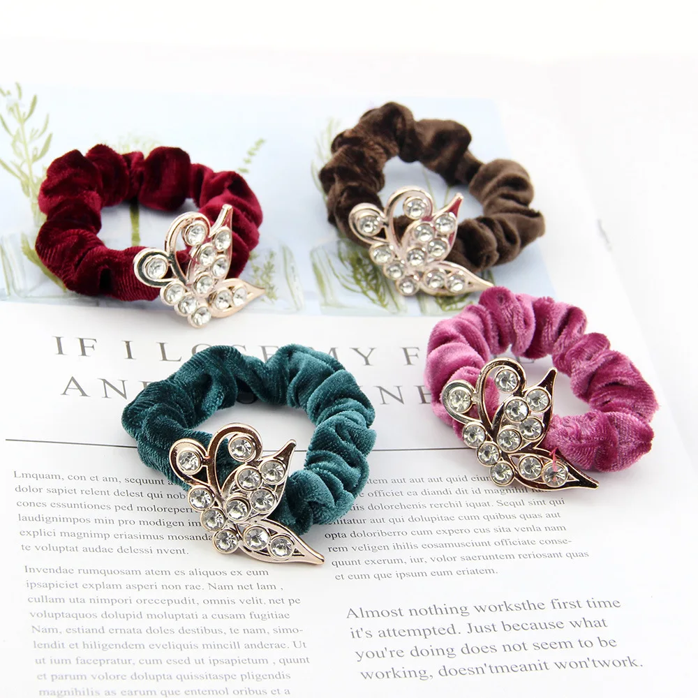 Корейский Modis женщин обувь для девочек резинки волос галстук Резинки стразы