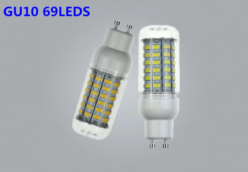 10X Bombillas E27 E14 G9 GU10 B22 lamparas AC 220 В 110 светодиодная кукурузная лампа 69 светодиодов 5730 SMD