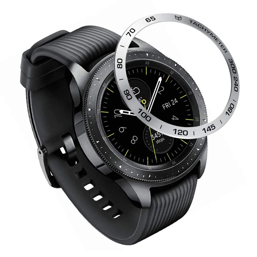 Смарт-чехол для часов samsung Galaxy watch 46 мм/42 мм/gear s3 frontier ободок кольцо клеющаяся крышка против царапин из нержавеющей стали