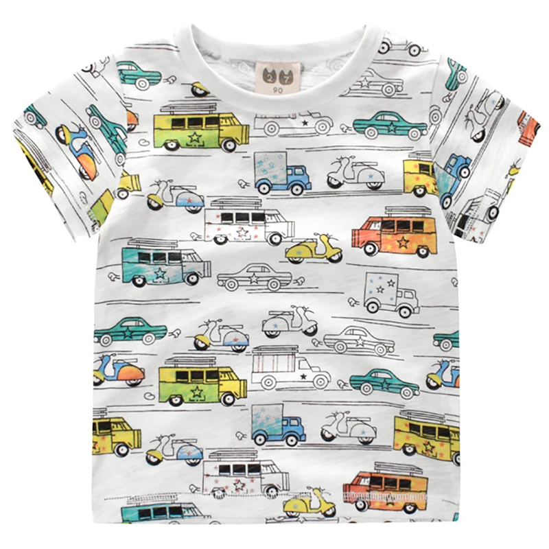 

Cartoon Pattern Boys T Shirts Summer 2018 Girls Tops O-neck Cotton Short Sleeve T-shirts Boys Tees Toddler Tshirts Kids Clothing
