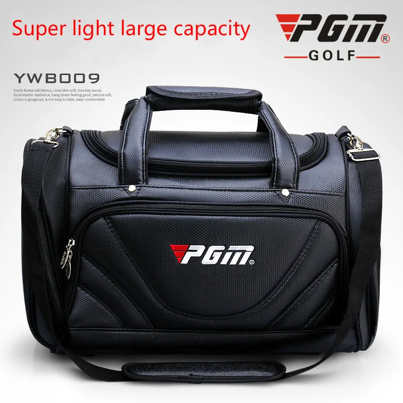 one PGM Golf Clothes Bag Men's PU Ball Package Multi-functional Clothes Bag Super Capacity Ultralight Wear-resisting Golf Bag - Цвет: one
