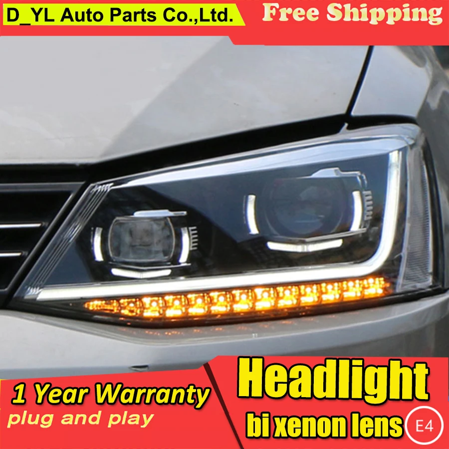 Чехол для автомобильной фары VW jetta MK6 2012 2017 светодиодсветодиодный DRL двухлучевые