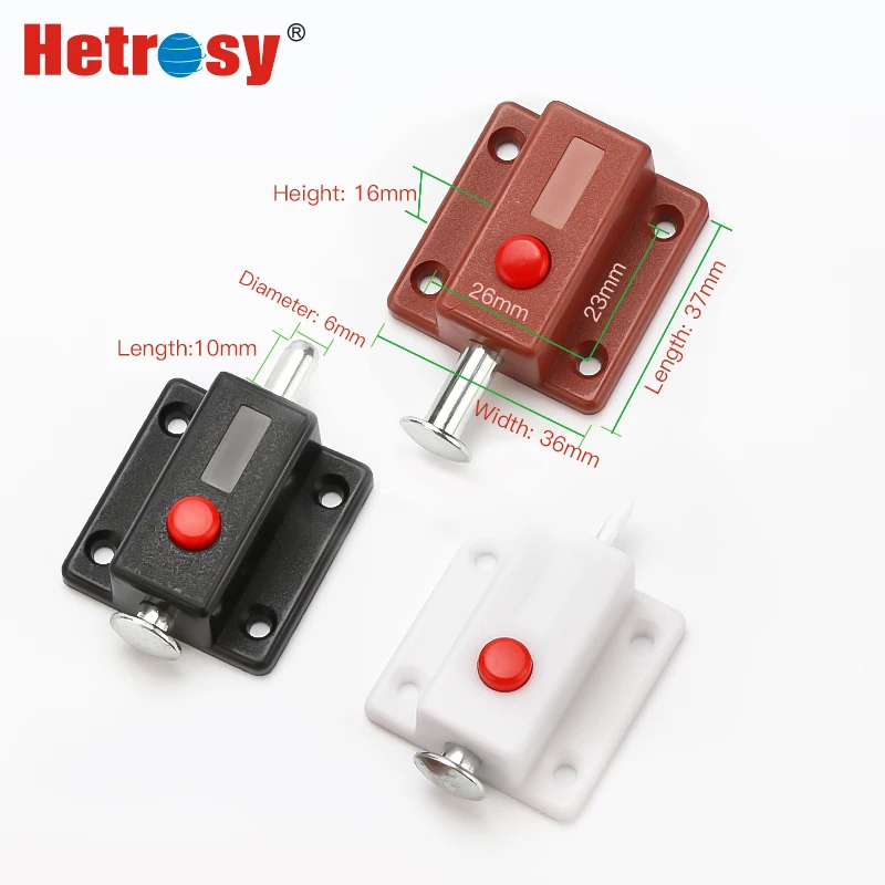 Hetrosy оборудование Автоматическая мебель болт двери шкафа Коробка защелка пружинный замок защелка оконные аппаратные защелки
