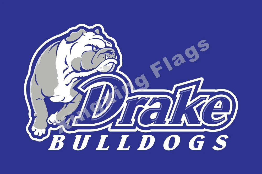 Drake Bulldogs Nation Flag 3ft X 5ft Polyester Banner Flying Size No.4 90*150cm Custom | Дом и сад