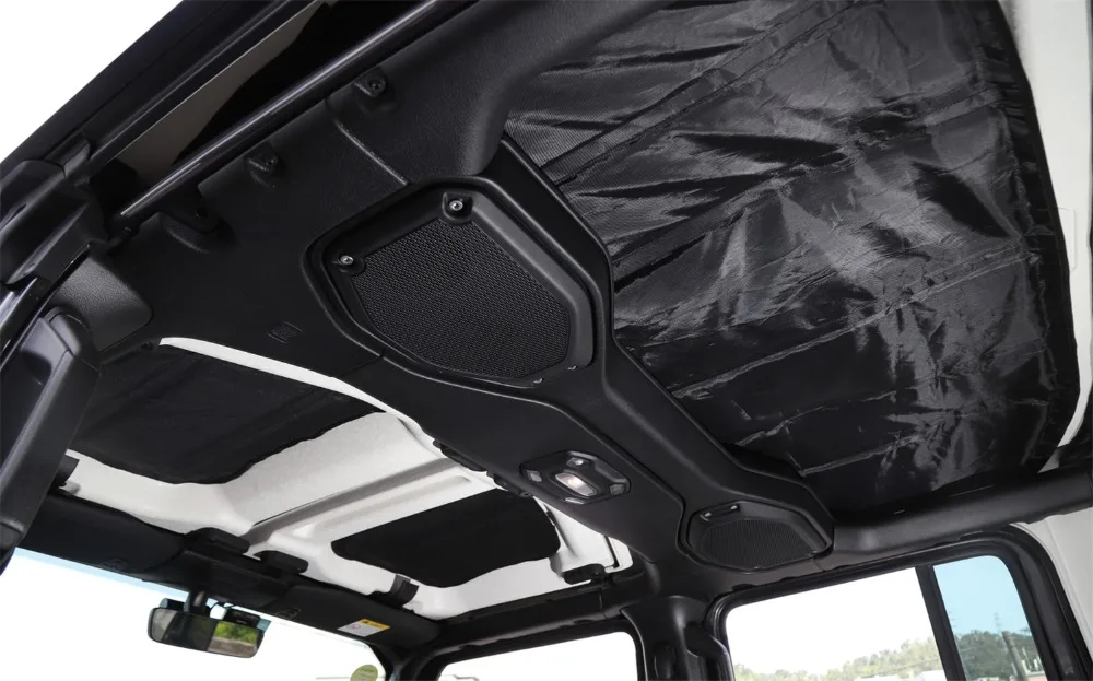 Hardtop Звукоизоляционная изоляция для Jeep Wrangler JL 2/4, изоляция дверей, хлопок, аксессуары для салона автомобиля, черный цвет, 4 шт