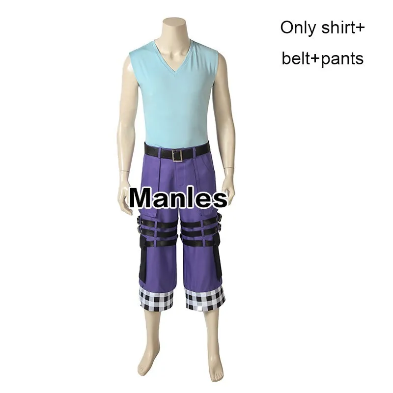 only shirt pants Аниме игры Kingdom Hearts 3 Косплей Костюм Рику рубашка карнавал взрослых Хэллоуин индивидуальный заказ свитер куртка кожаный наряд Толстовка - Цвет: only shirt pants
