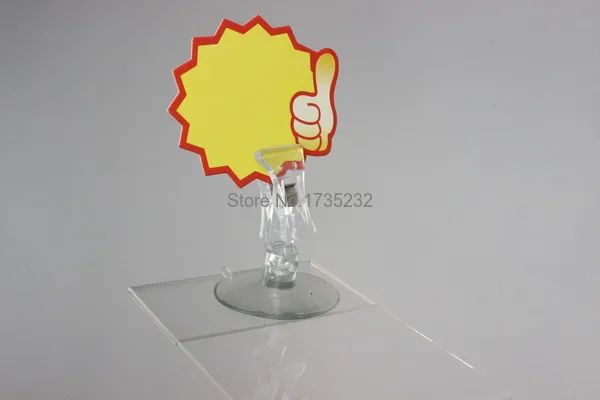 Пластиковая прозрачная присоска ценник демонстрационные стеллажи держатель для