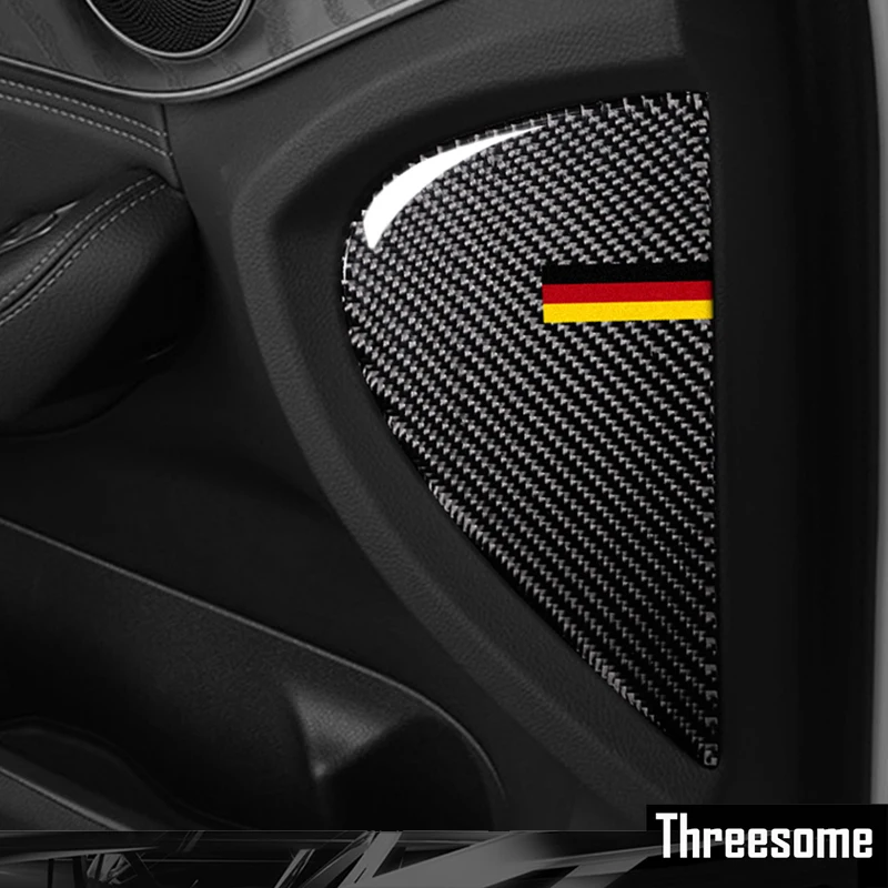 

For Mercedes GLC 2016-2018 C Class 2015-2018 Car Styling Car Interior Carbon Fiber Door Decoration Stickers
