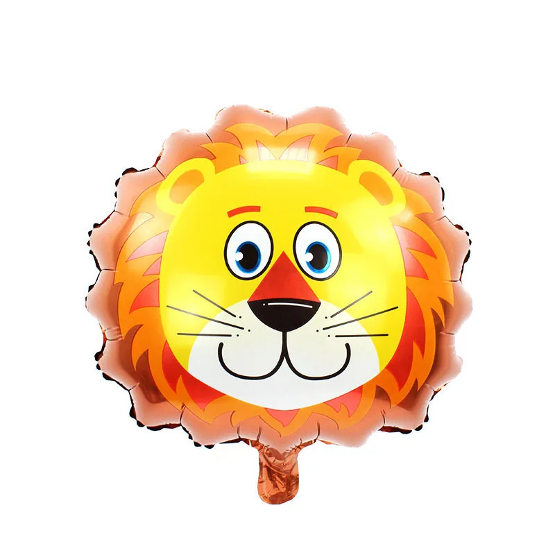20 &quotсредний мультфильм голова животного алюминиевый шар детский день рождения