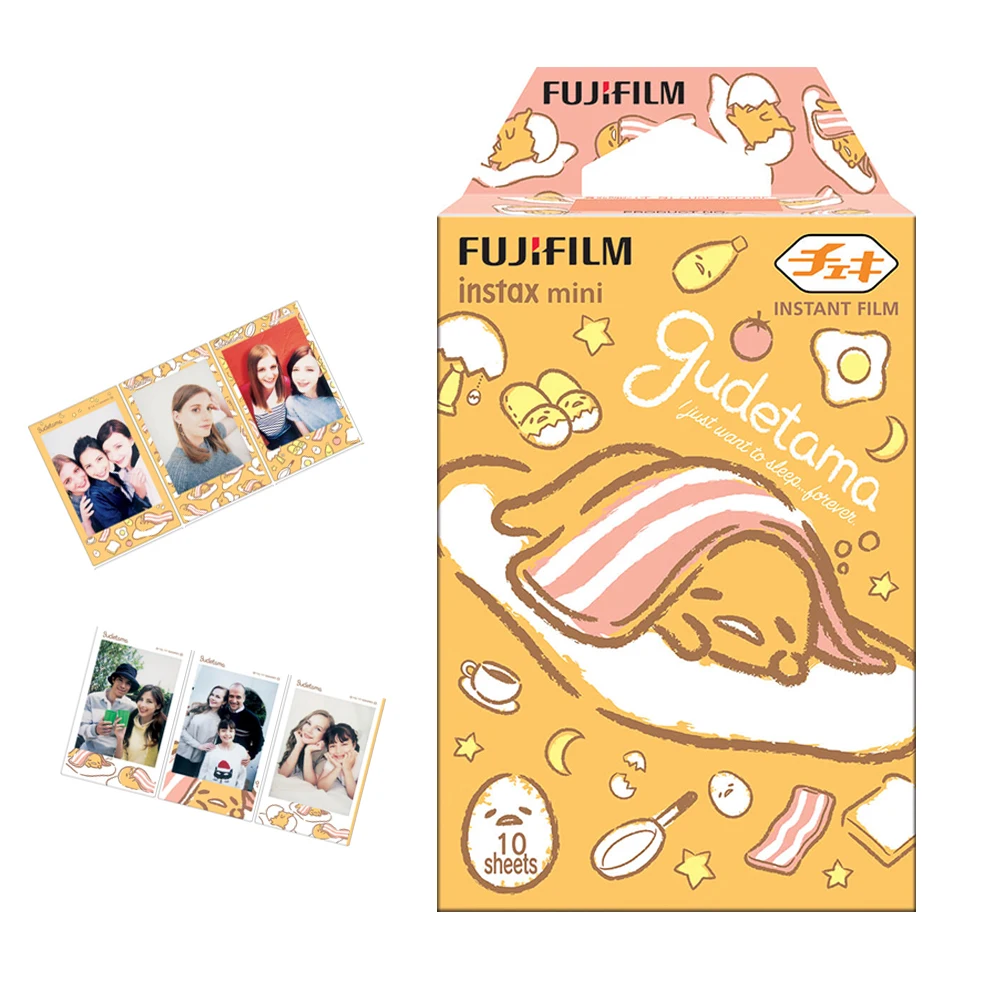 10 листов Fujifilm Instax Mini Gudetama Frame Film для Fuji Instant 8 9 25 70 90 камера Share SP 1 2 принтер Polaroid