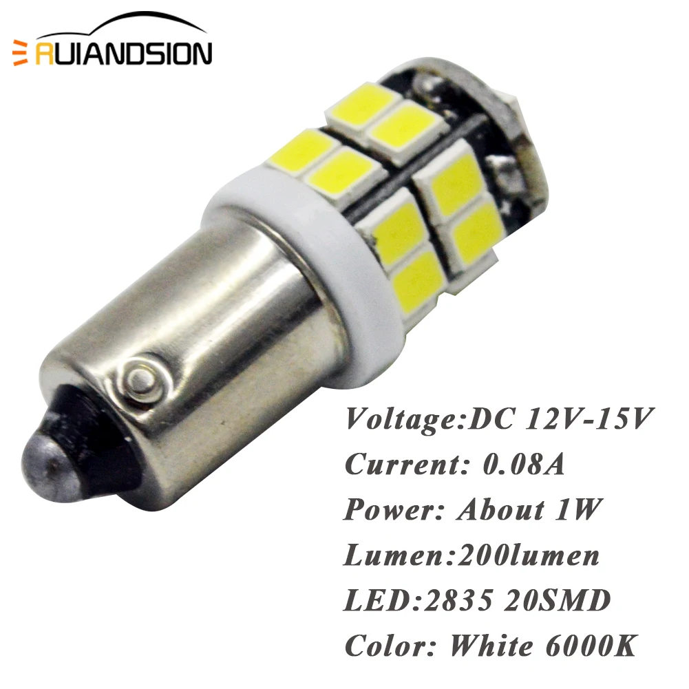 10 шт. BA9S BAX9s H21W BAY9s 20smd 2835 автомобильные светодиодный ные лампы для заднего хода