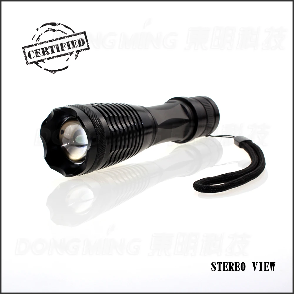 

Zoomable 5000 lumen flashlight lantern powered by one 18650 battery Cree XML-T6 LED Tactical Flashlight Torch