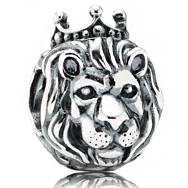 Серебряный цвет маленькие животные Лев талисманы Бусины Fit Pandora Браслеты