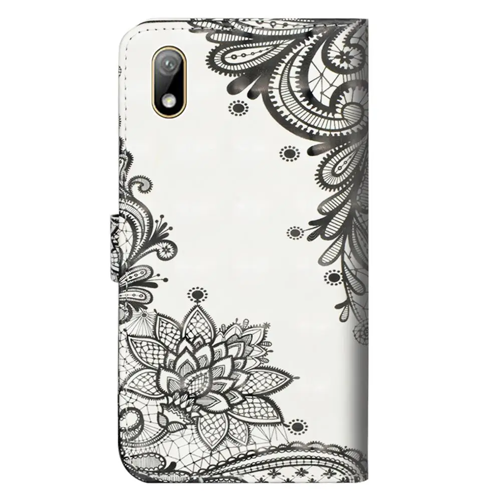 Кожаный чехол для huawei Y5 2019 силиконовый ТПУ держатель мобильного телефона с