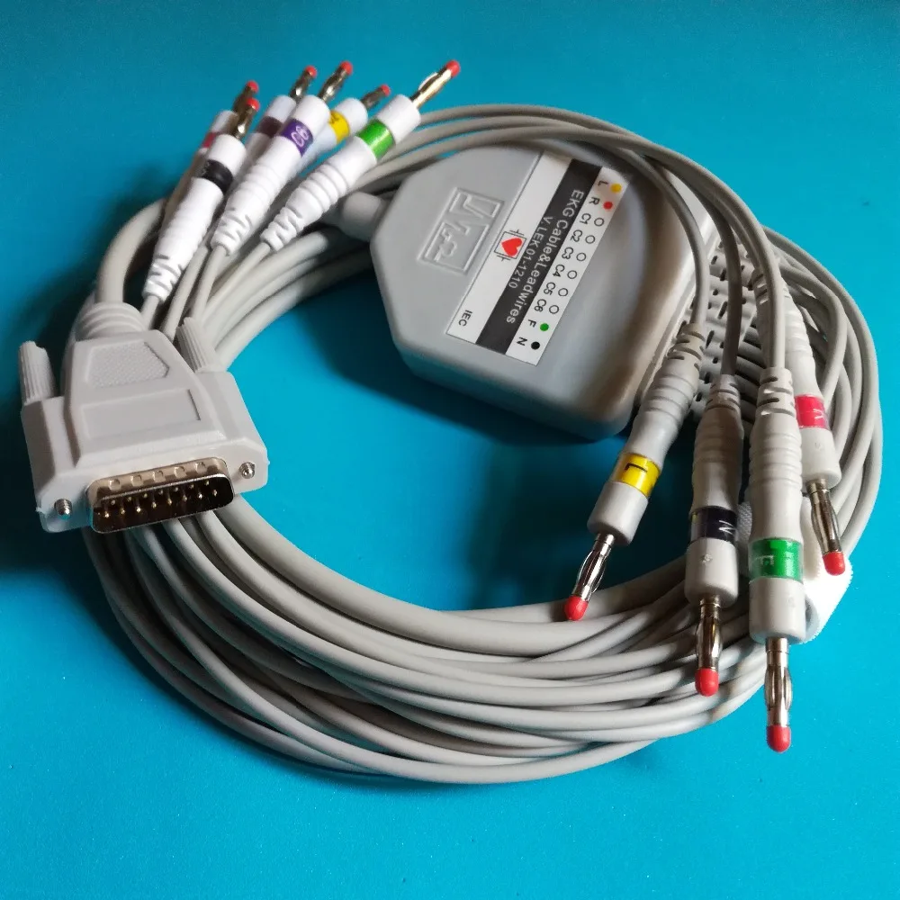 Eletrocardiograma Cardioline Ar600 4,7 k кабель ЭКГ 10 цельный кабель ЭКГ кабель типа "банан" 4,0 на терминал