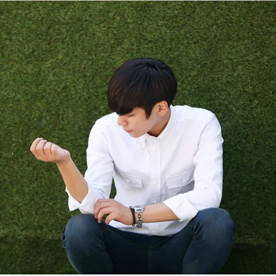 

2015 New Autumn men casual shirts long sleeve white gray mens shirt Fashion formal male shirts S-4XL High quality
