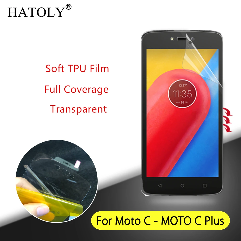Мягкая нано пленка из ТПУ для Motorola Moto C защитная на экран XT1750 XT1754 не закаленное