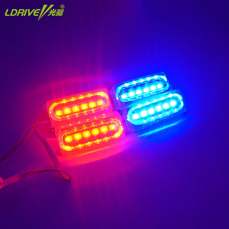 

4 шт./лот 12 в 10 Вт Автомобильные грузовики LED стробоскопическая вспышка предупреждающий свет Водонепроницаемый аварийный передний бампер фа...