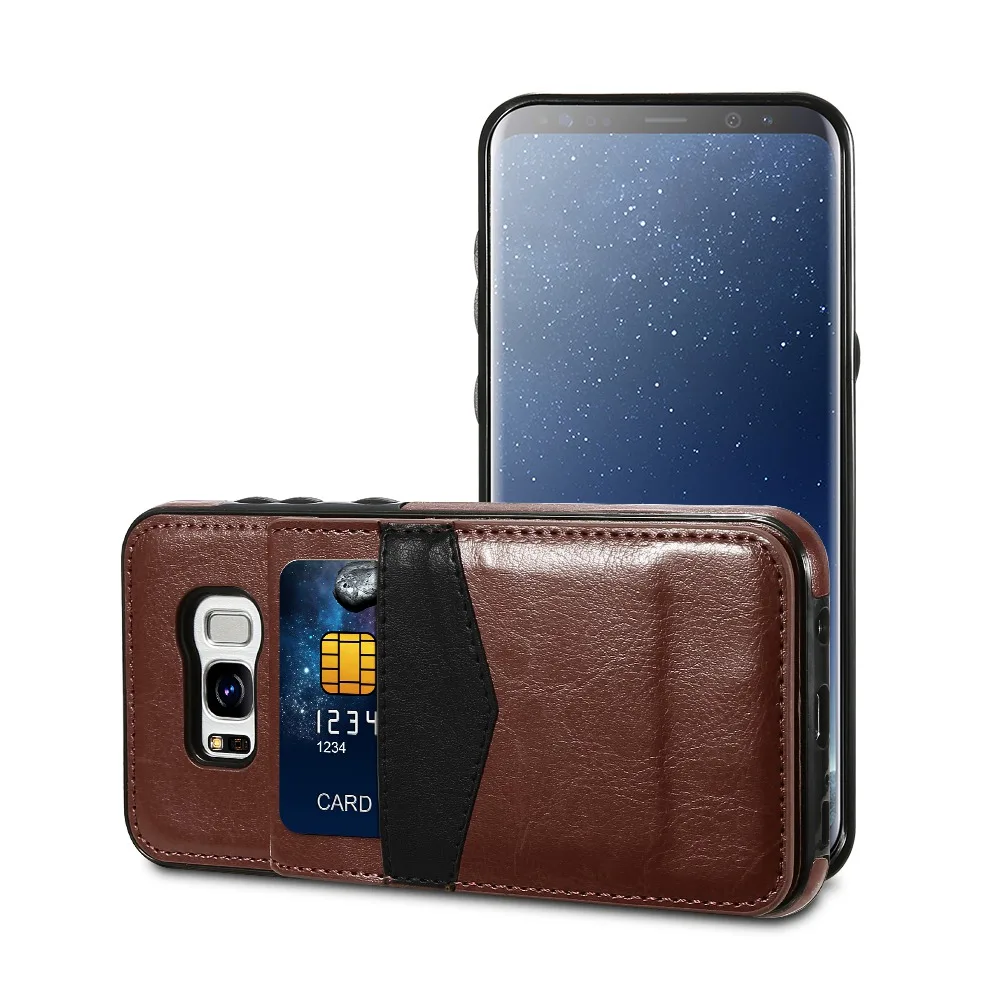 Brown Sexy Kisscase ретро PU кожаный бумажник чехол для Samsung Galaxy S9 S9 Plus S8 S8 Plus Слот для карты плотная назад случаи для Samsung S7 S6 Edge For Samsung S9 S9 Plus S8 S8 Plus S7 S7 Edge S6 S6 Edge - Цвет: Brown