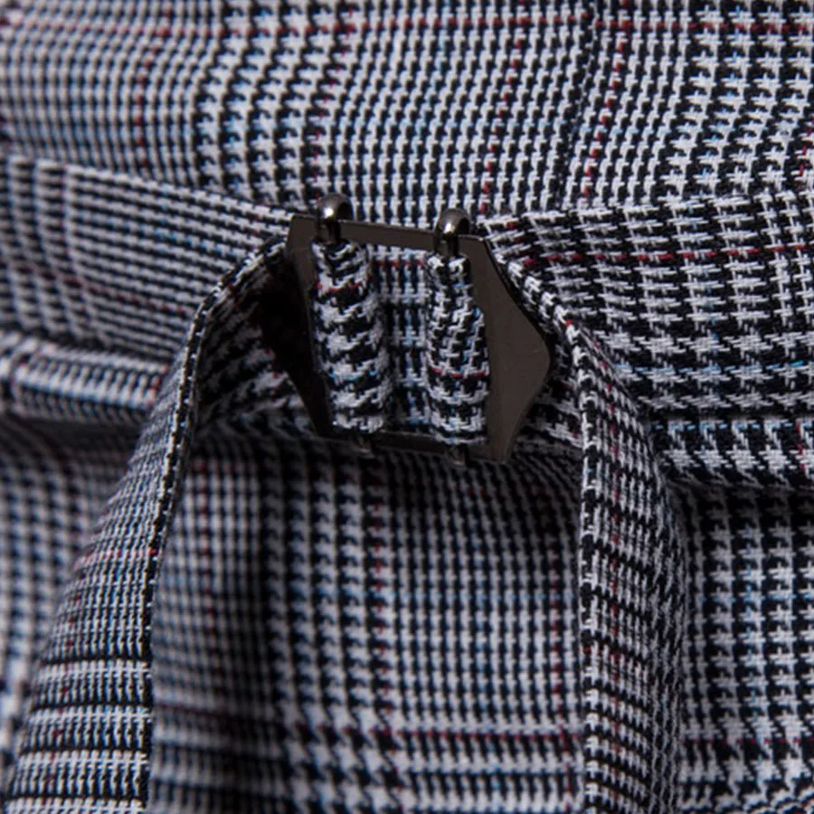 

Men Formal Plaid Suit Vest High Quality Double-breasted Big Size M-4XL Waistcoat Men Grey Coffee T053