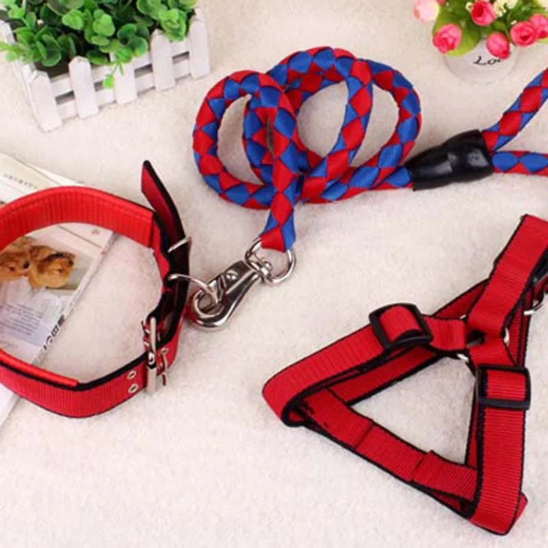 High Quality Puppy Pet Dog Set Accessories Nylon Durable Cat Collar Harness Leash Apparels for Small Chihuahua Dogs 10E | Дом и сад