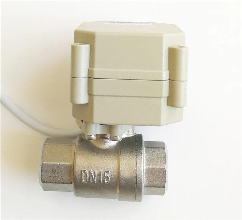 Цай вентилятор электрический шаровой кран 1/2 ''DC5V/12 V/24 V SS304 2/3/5 /7 провода электрические клапан воды 2 way BSP/ДНЯО с ручной донастройкой