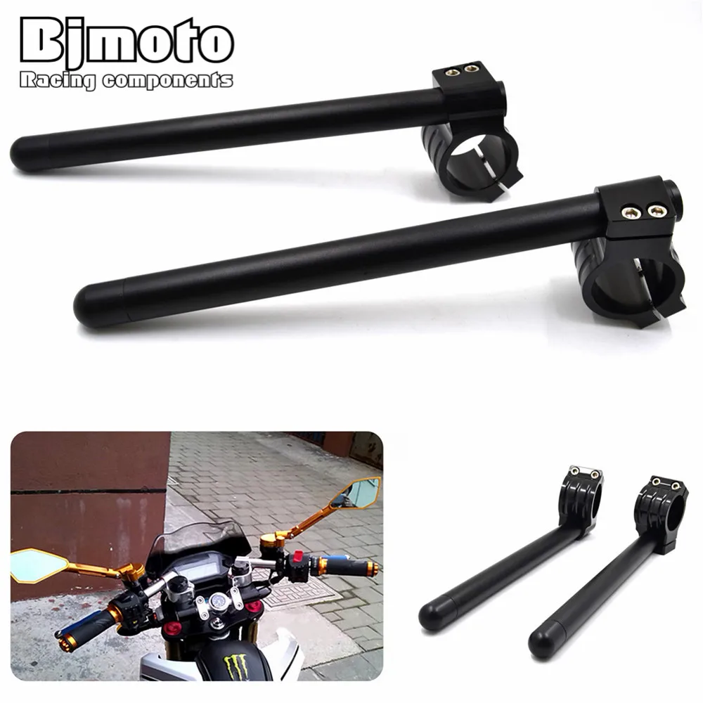 

Bjmoto Motorcycle Clipon Clip On Fork Handlebar Adjustable CNC 33mm 35 37 41 43 45 46 48 50 51 52 53 54 mm motocross Handle Bars