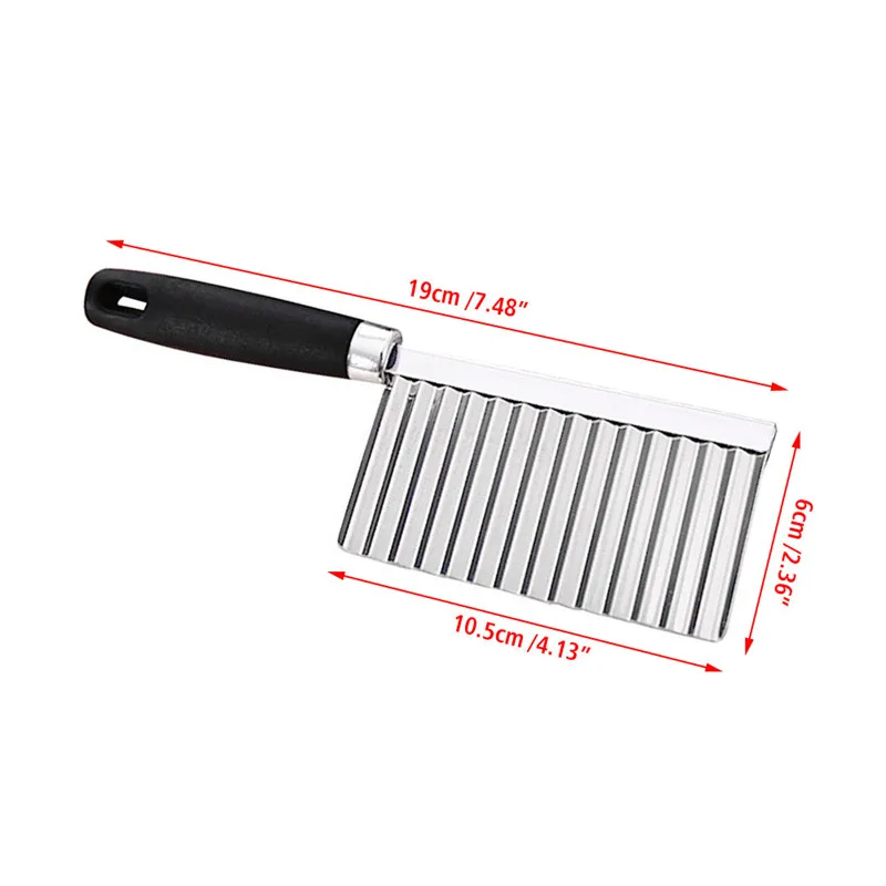 

2019 New Kitchen Knives Stainless Steel Vegetable Fruit Wavy Cutter Potato Cucumber Carrot Waves Cutting Slicer Tools