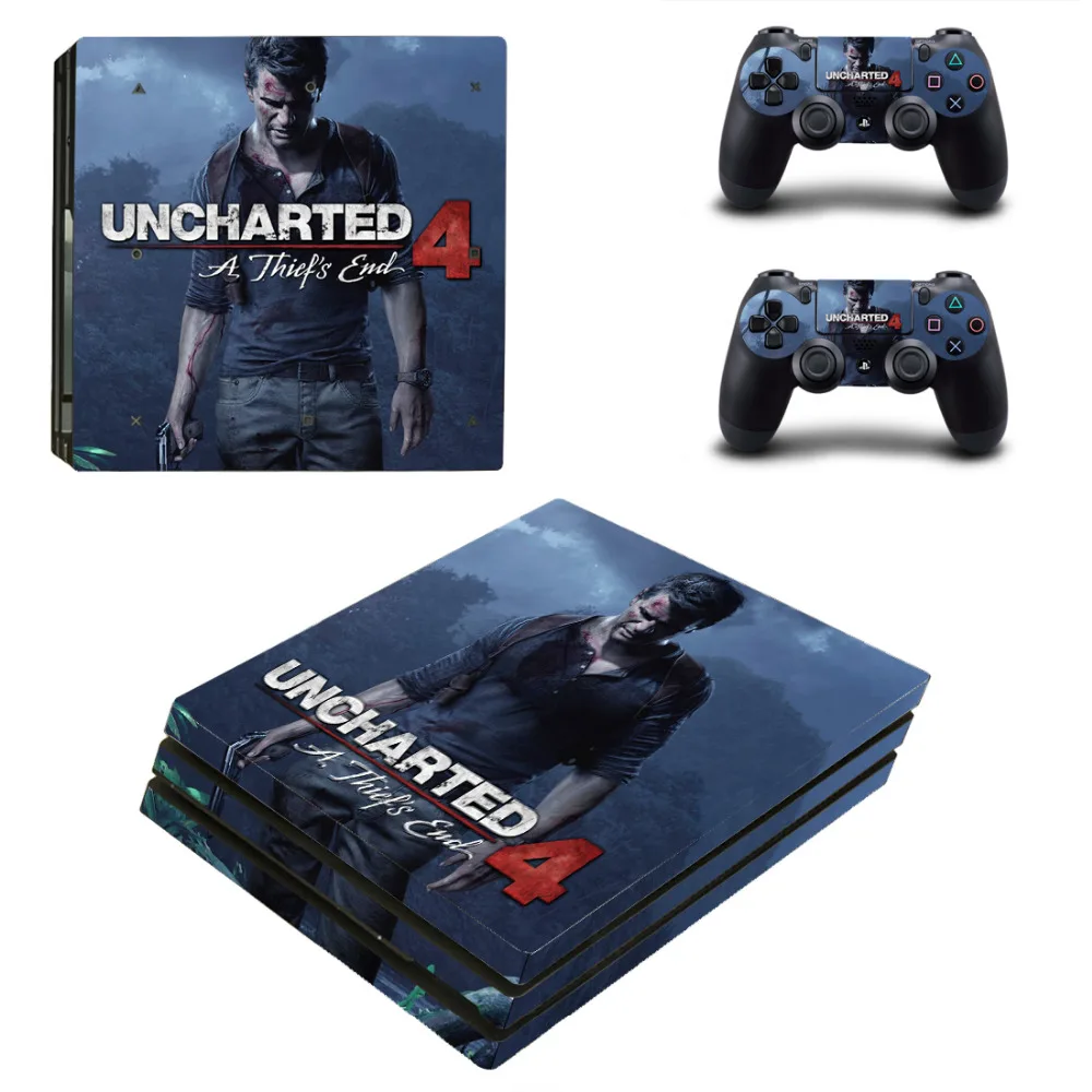 Неокрашенная наклейка с концом 4 A Theft's End PS4 Pro для консоли PlayStation и 2 контроллеров
