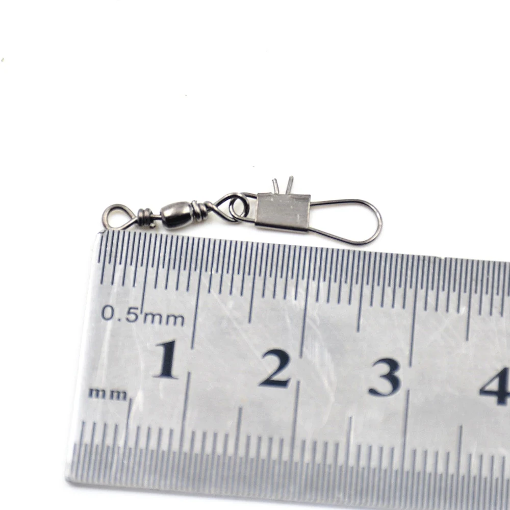 20pcs/lot Fishing Connector Rolling Swivel Stainless Steel Accessories Nice Snap Lure Tackles | Спорт и развлечения