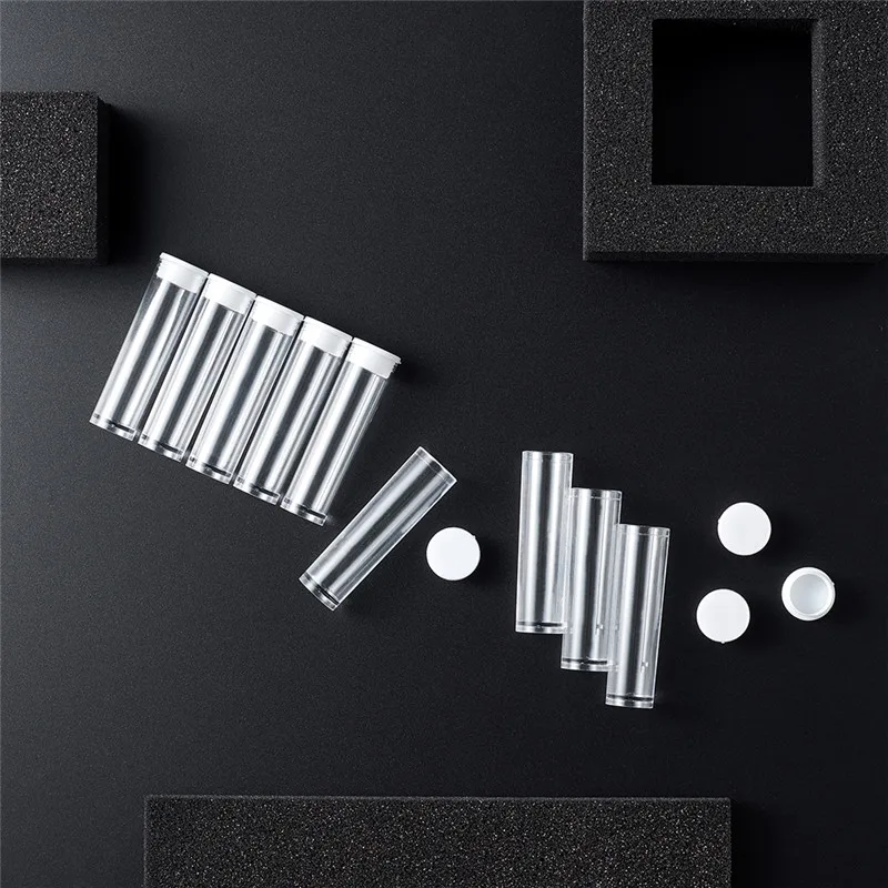 55x15mm 200 шт прозрачные пластиковые контейнеры с крышкой для упаковки ювелирных изделий 55 мм 74 мм 76 мм - Цвет: 55x15mm