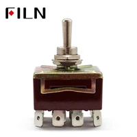 onoffon 3 positions 12 pins self lock toggle switch 4pdt 15a 250vac