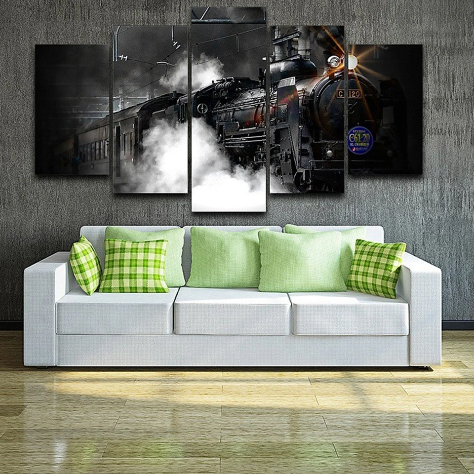 Модульная Картина на холсте каркас для гостиной HD печатный плакат 5 шт. винтажные