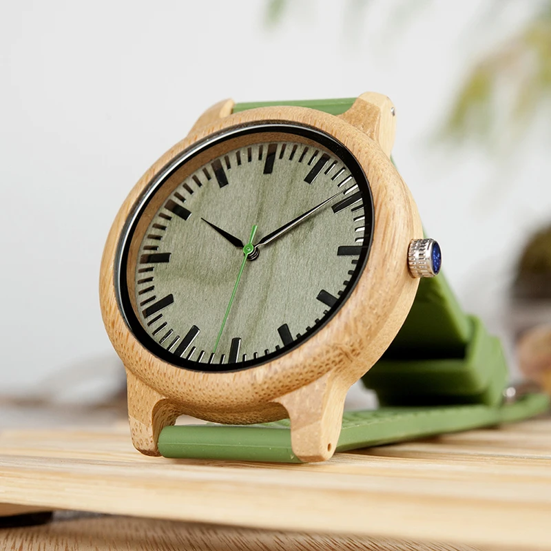 Reloj mujer BOBO BIRD мужские деревянные часы Цветной силиконовый ремешок мягкие Модные женские деревянные кварцевые наручные часы отличные подарки C-aB05