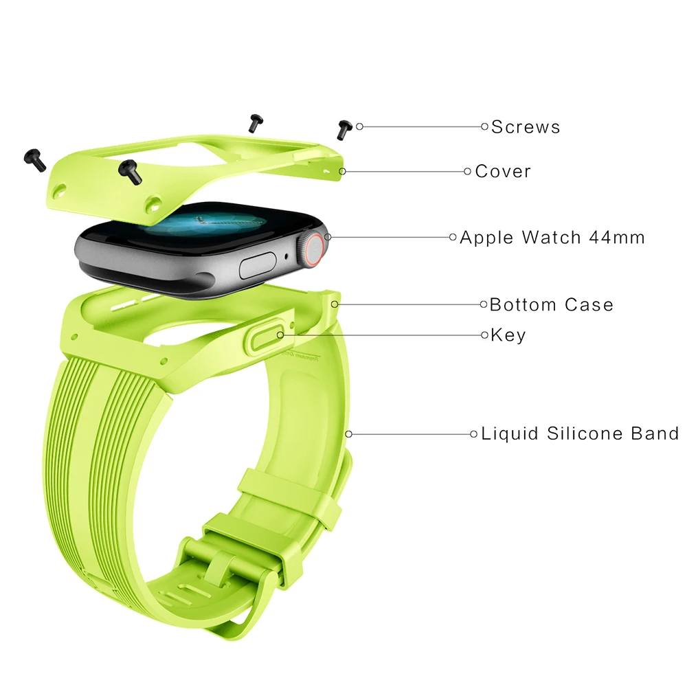 Спортивный силиконовый чехол для Apple Watch 5 водонепроницаемый дышащий ремешок