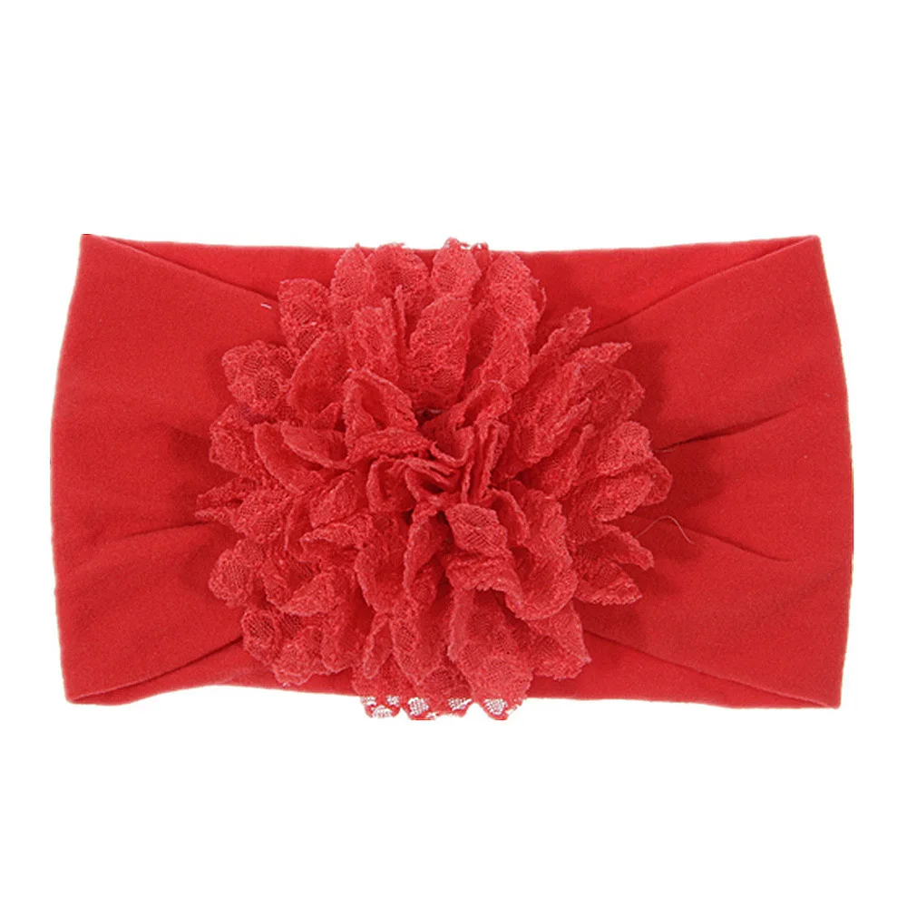 

Nylon Elastic Headband Baby Girls Lace Flower Hairband for Children Fashion Party Headwear Accessory