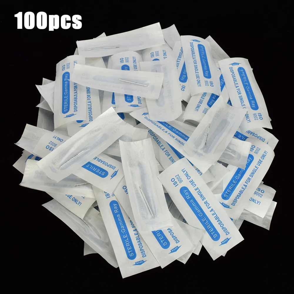 100 шт. 3R микроблейдинг для бровей Перманентный макияж иглы микробайд затенение