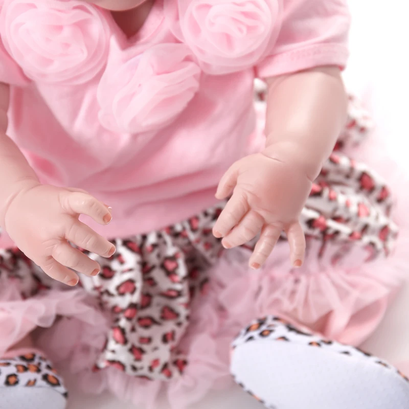 Куклы Новорожденные 55 см детские игрушки для новорожденных розовые куклы