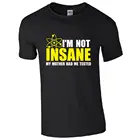 Забавная футболка с надписью I'm Not Crazy, в стиле теории Большого взрыва, Шелдон Купер, для детей мужская верхняя футболка, Мужская хлопковая футболка с коротким рукавом