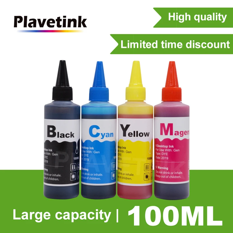 Универсальный Набор для заправки чернил Plavetink 4 цвета HP 304 XL Deskjet 3700 3720 3730 3732 3752