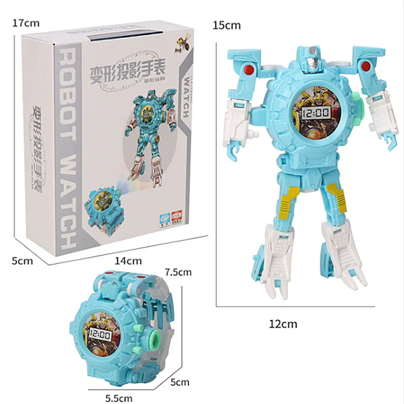 

Deformation toy Projection Wristwatch Toy Kids Robot Electronic Watch Educational Toys Watch toy