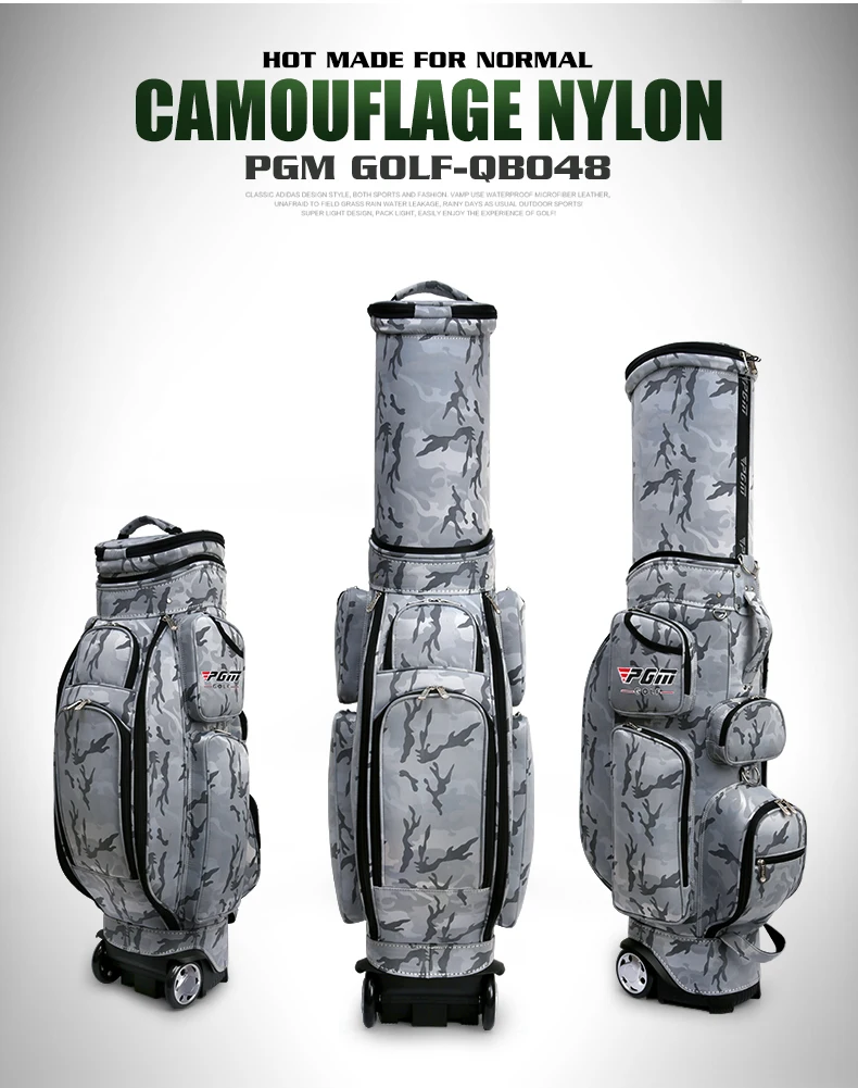 New PGM Golf Telescopic Ball Bag Camouflage Nylon Ball Bag Protection Golf Clubs Multifunctional Aviation Standard Ball Package