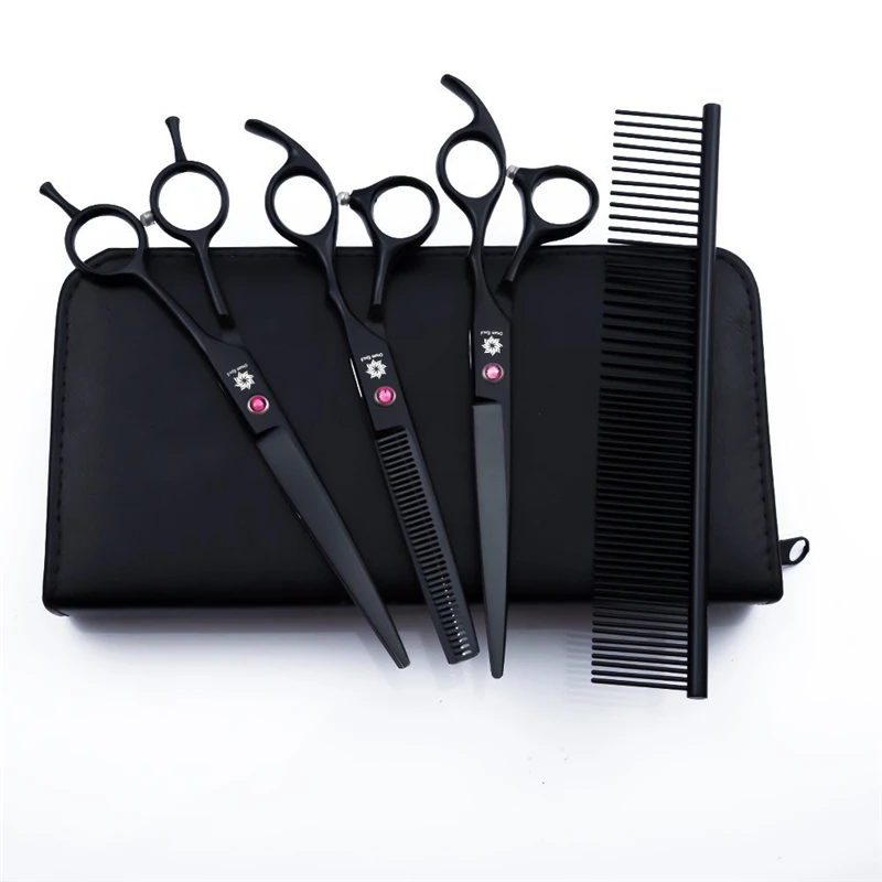 Набор ножниц для стрижки собак 7 0 &quotножницы резки из нержавеющей стали Изогнутые