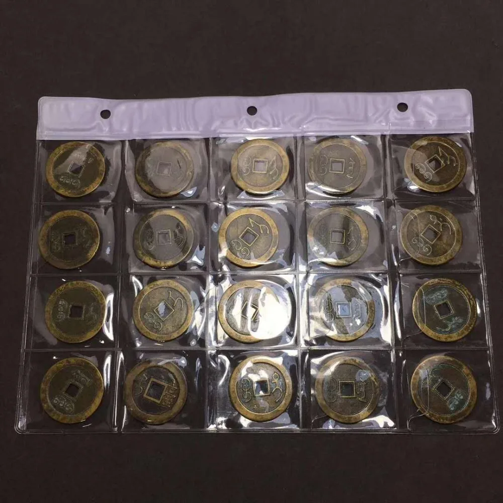 Chinese antiques collection appreciation copper square mouth coin (five emperors money) 20 pieces | Дом и сад